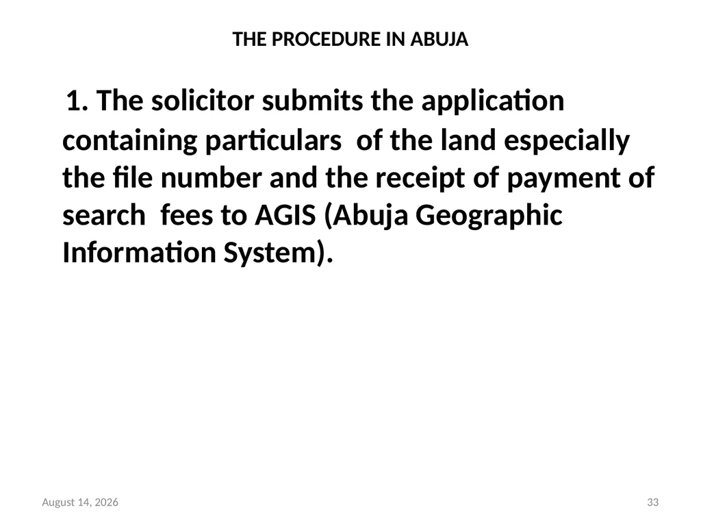 SALE OF LAND & CONVEYANCY 2 DEDUCING OF TITLE - slide 33 of 40