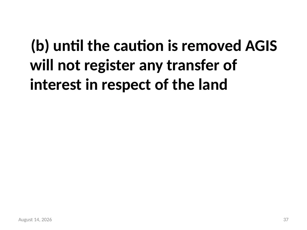 SALE OF LAND & CONVEYANCY 2 DEDUCING OF TITLE - slide 37 of 40
