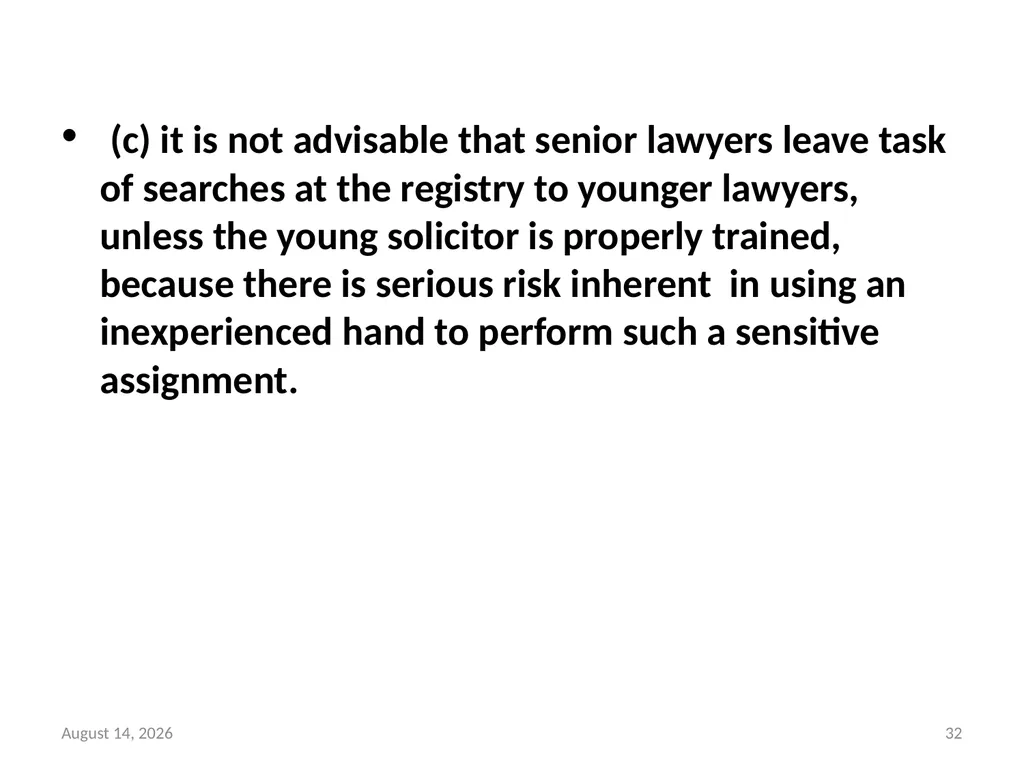 SALE OF LAND & CONVEYANCY 2 DEDUCING OF TITLE - slide 32 of 40