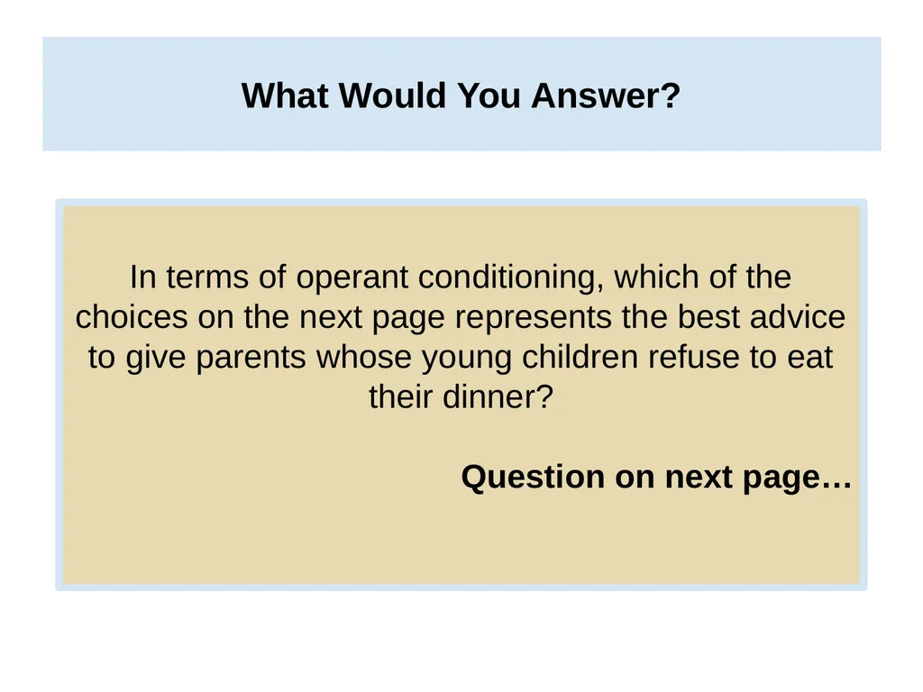 Unit 6 Learning Module 28 Operant Conditioning’s - slide 10 of 19