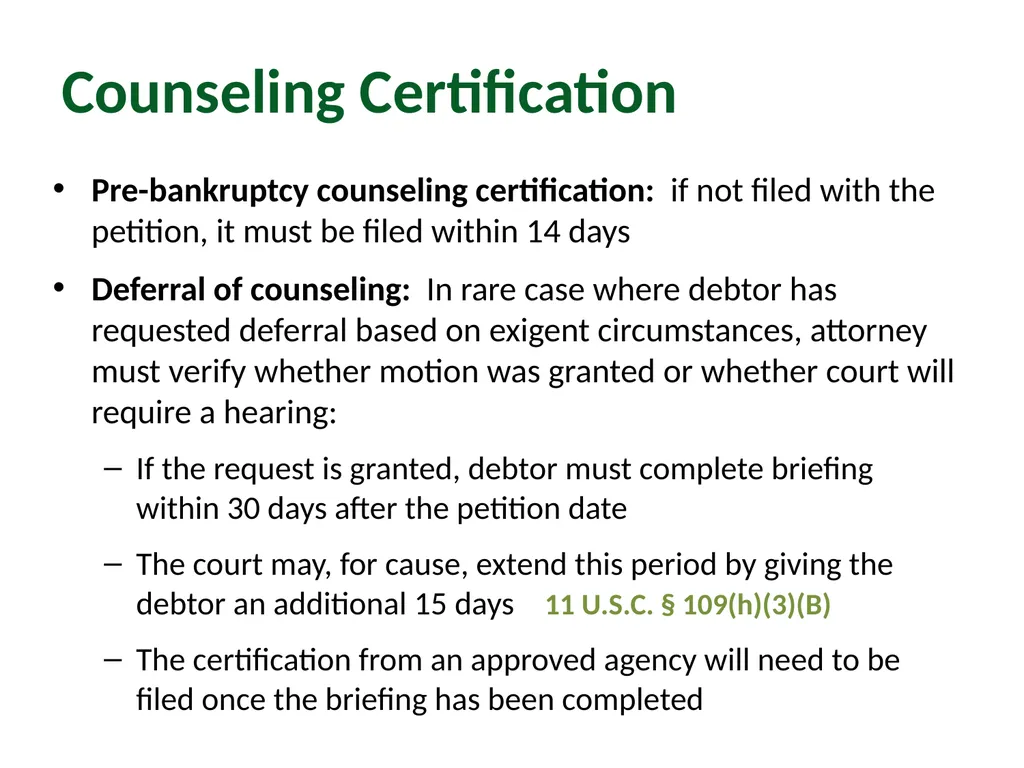Module 4: Getting to Discharge Pro Bono Bankruptcy - slide 6 of 56