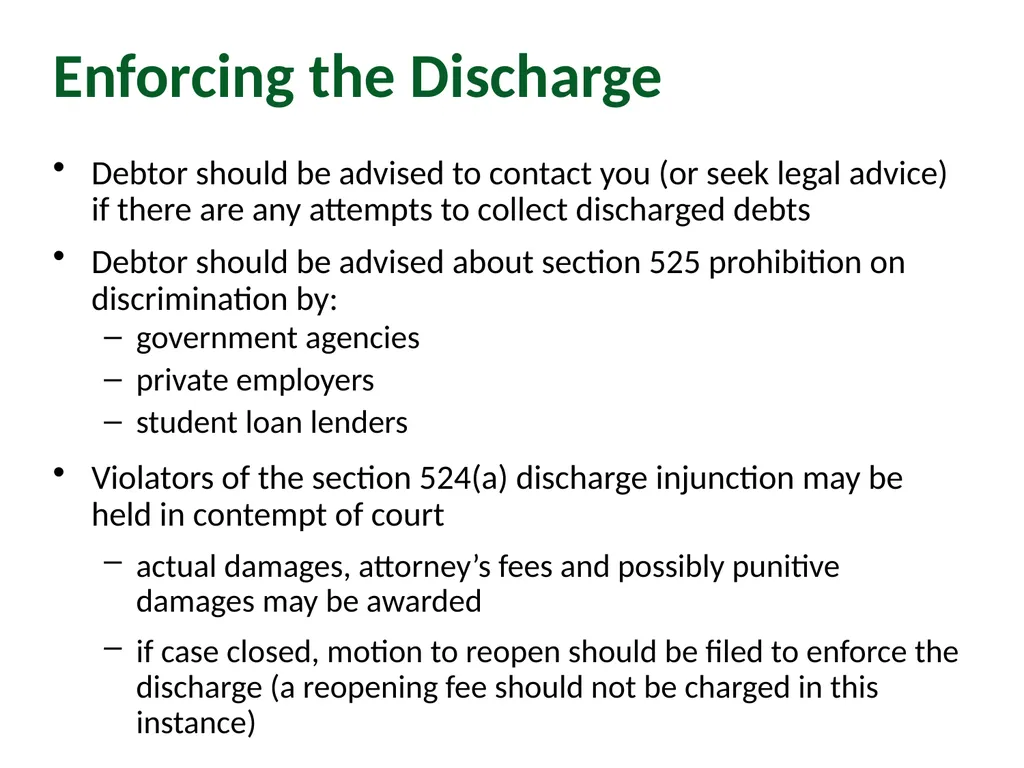 Module 4: Getting to Discharge Pro Bono Bankruptcy - slide 55 of 56