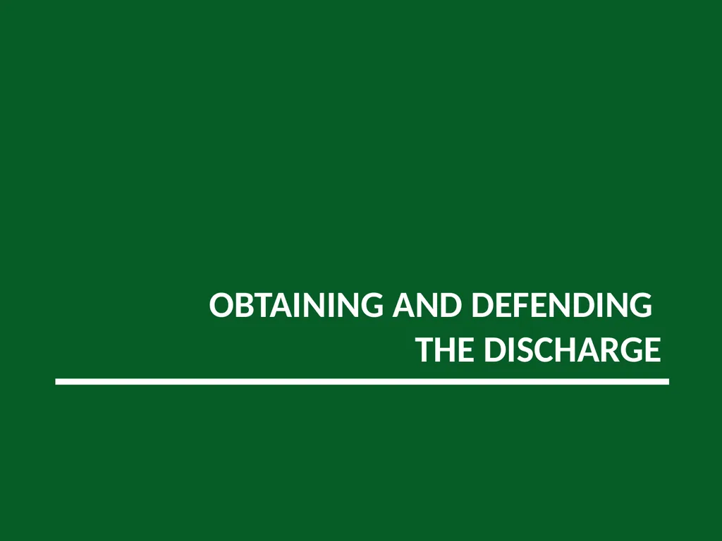 Module 4: Getting to Discharge Pro Bono Bankruptcy - slide 50 of 56