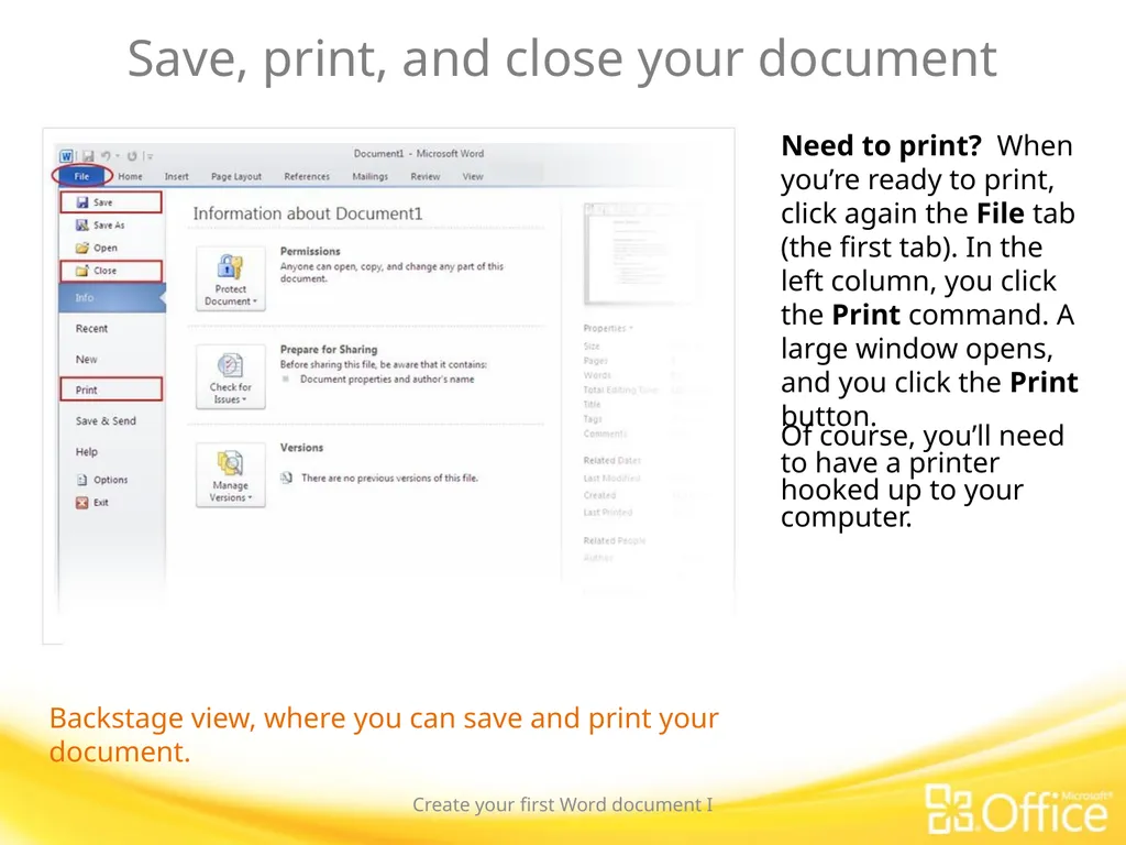 Microsoft® Word 2010 Training Create your first - slide 26 of 39