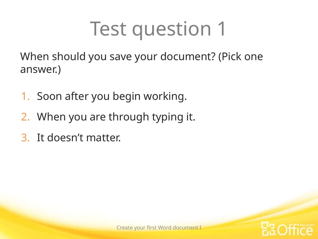 Microsoft® Word 2010 Training Create your first - slide 29 of 39
