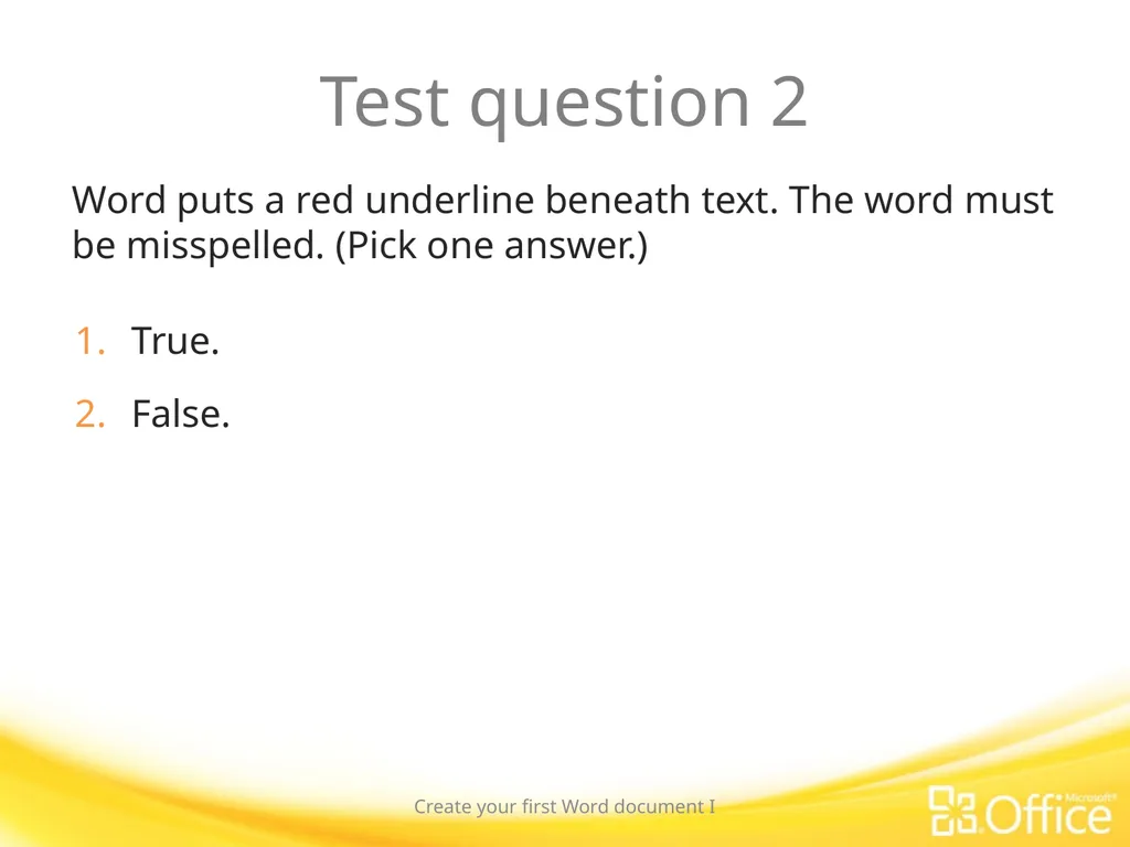 Microsoft® Word 2010 Training Create your first - slide 31 of 39