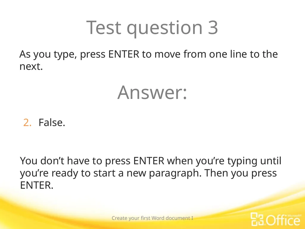Microsoft® Word 2010 Training Create your first - slide 34 of 39