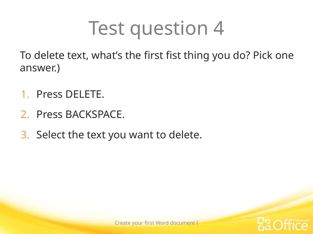 Microsoft® Word 2010 Training Create your first - slide 35 of 39
