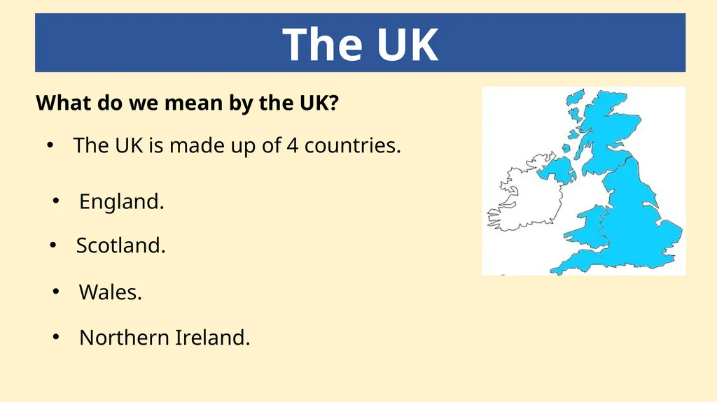 The UK Starter: Write down 10 words that come to - slide 4 of 12