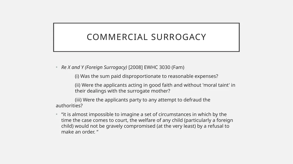 Surrogacy in england Dr Claire Fenton-Glynn - slide 5 of 8