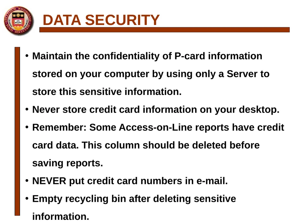 P-card Reconciliation Cecilia McClay Procurement - slide 31 of 33