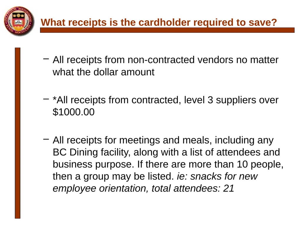 P-card Reconciliation Cecilia McClay Procurement - slide 7 of 33