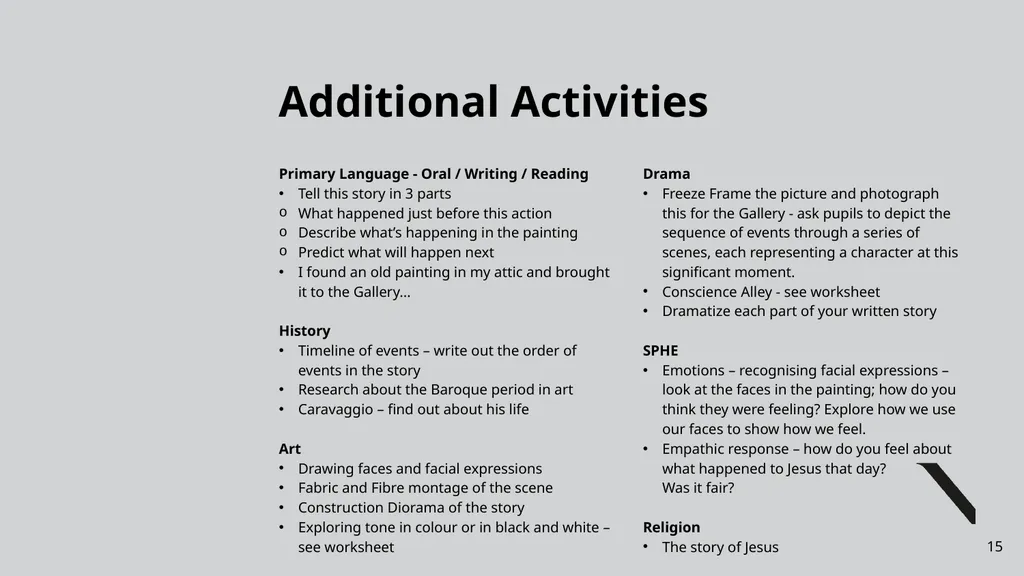 Learning Through Art: Primary Language Resource - slide 15 of 24