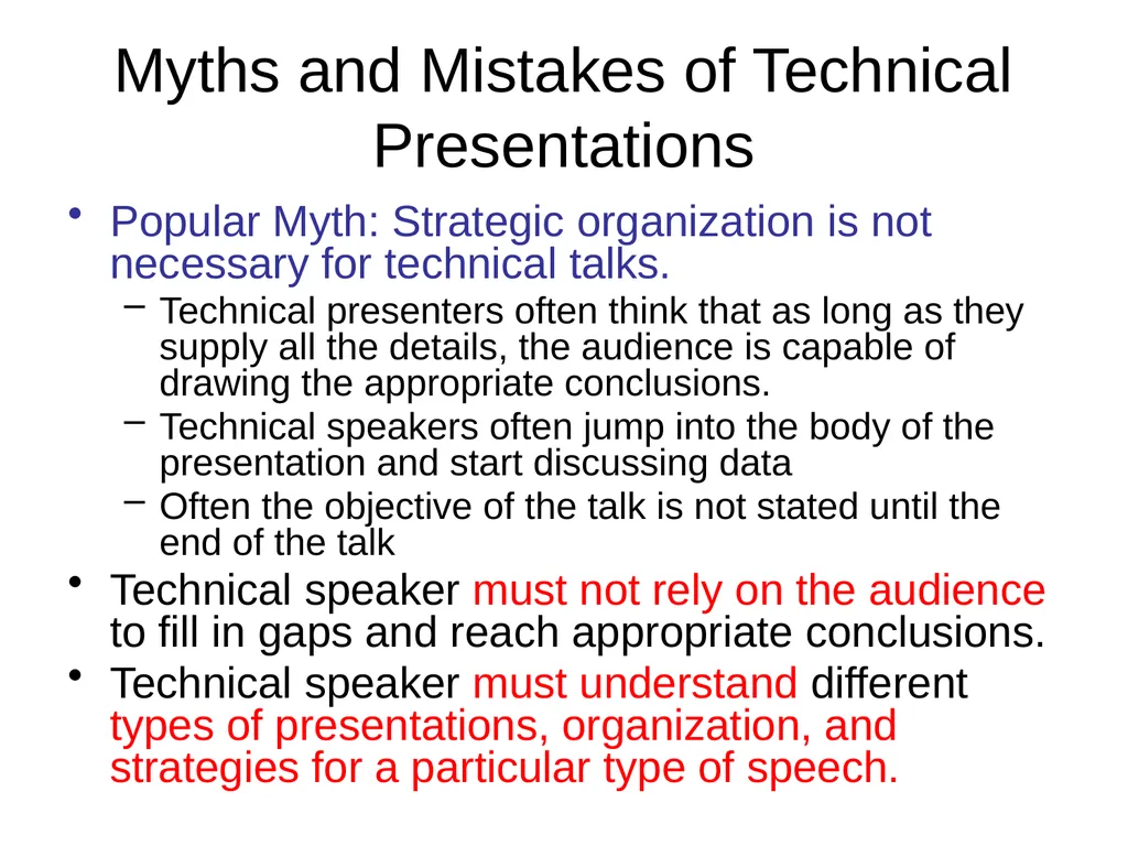Excellence in Oral Presentation for Technical - slide 9 of 35