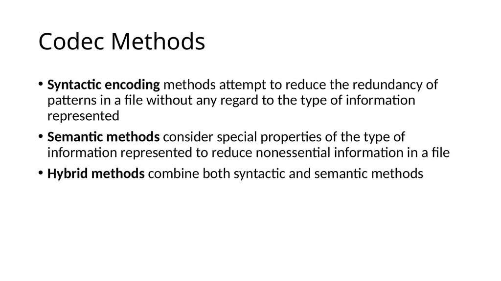 Lecture 13 Digital Video ! With a Primer on CODECs - slide 31 of 49
