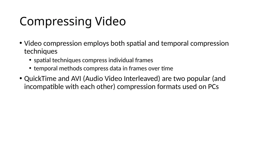 Lecture 13 Digital Video ! With a Primer on CODECs - slide 32 of 49