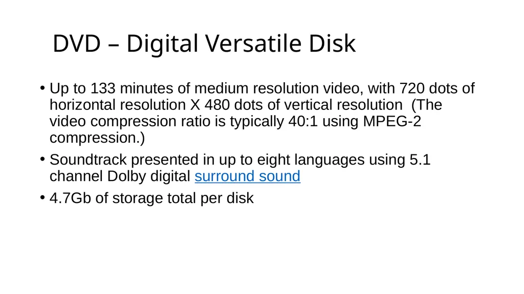 Lecture 13 Digital Video ! With a Primer on CODECs - slide 16 of 49