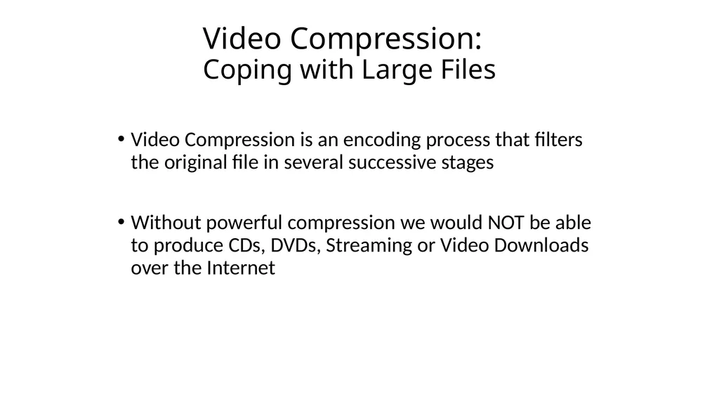 Lecture 13 Digital Video ! With a Primer on CODECs - slide 29 of 49