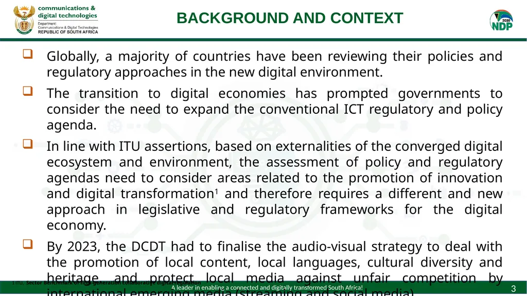 Draft White Paper on Audio and Audiovisual Media - slide 3 of 19