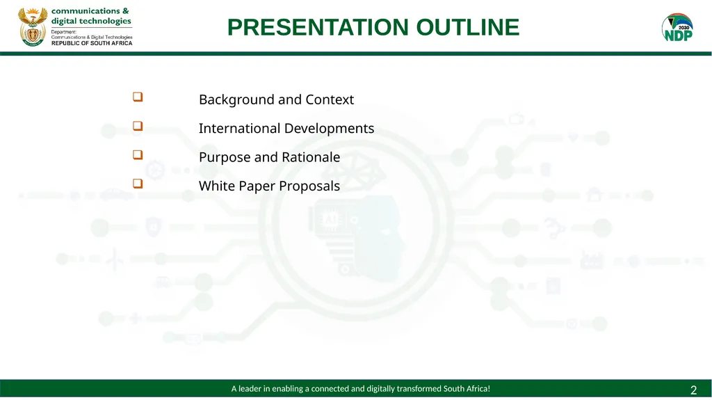 Draft White Paper on Audio and Audiovisual Media - slide 2 of 19