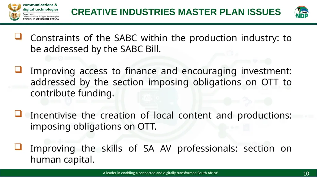 Draft White Paper on Audio and Audiovisual Media - slide 10 of 19