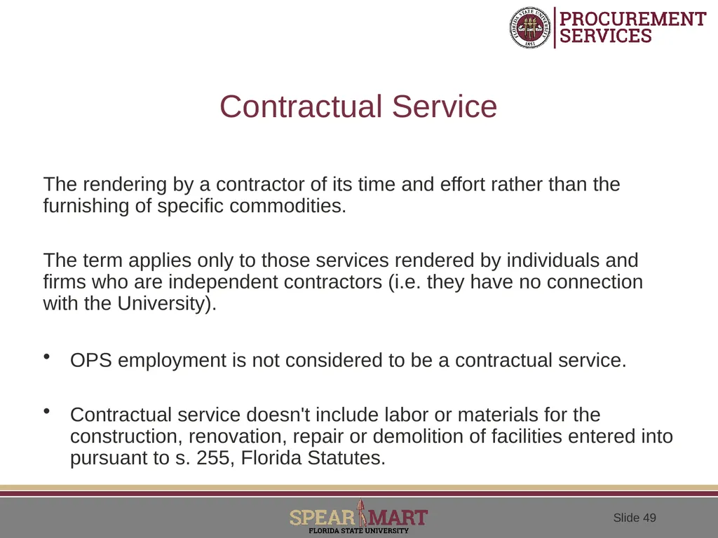 Contractual Services What is a contractual - slide 49 of 53