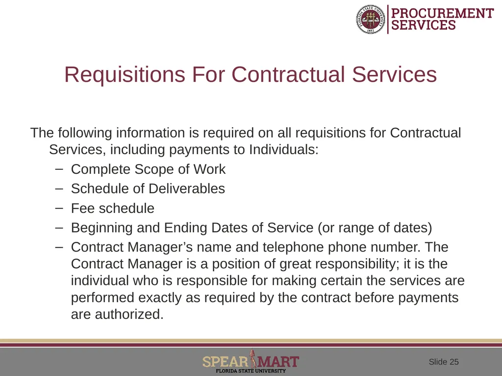 Contractual Services What is a contractual - slide 25 of 53
