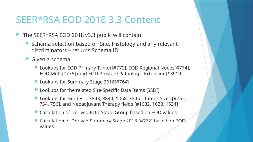 SEER*RSA and SEER Staging API Nicki Schussler & - slide 4 of 10