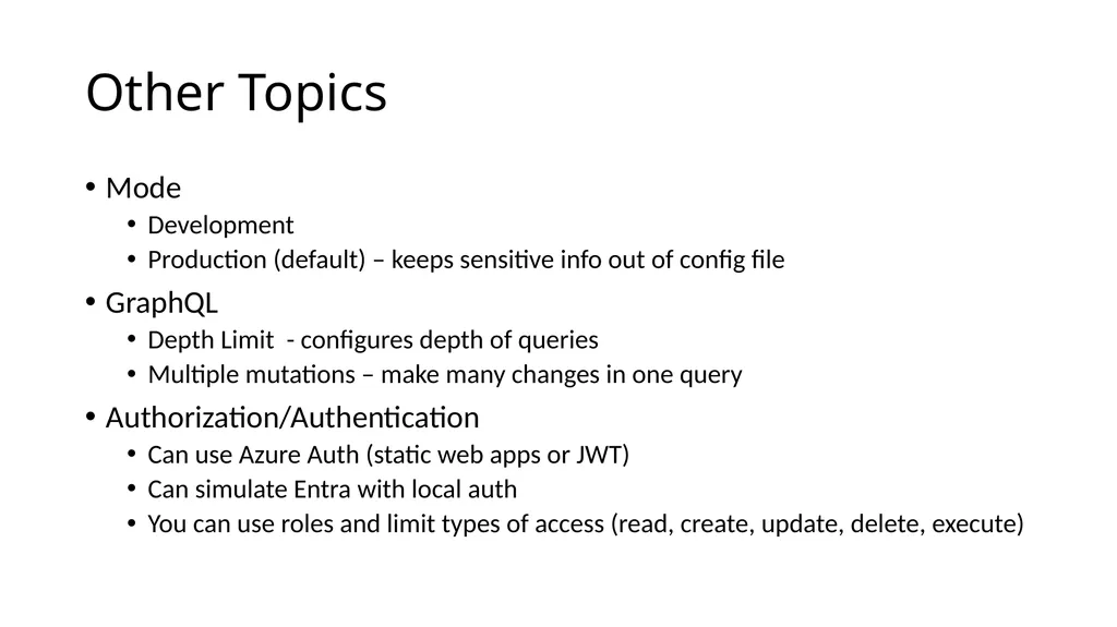 Using Data API Builder to Speed Up Application - slide 33 of 37