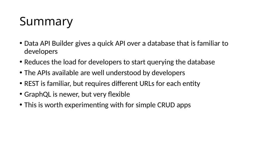 Using Data API Builder to Speed Up Application - slide 34 of 37
