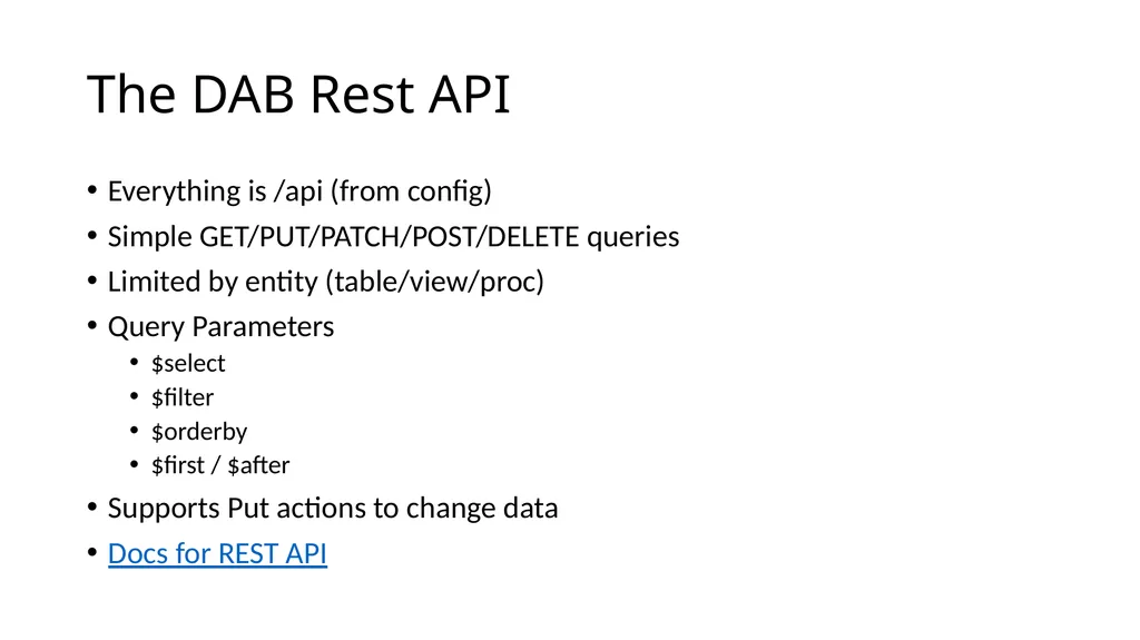 Using Data API Builder to Speed Up Application - slide 25 of 37