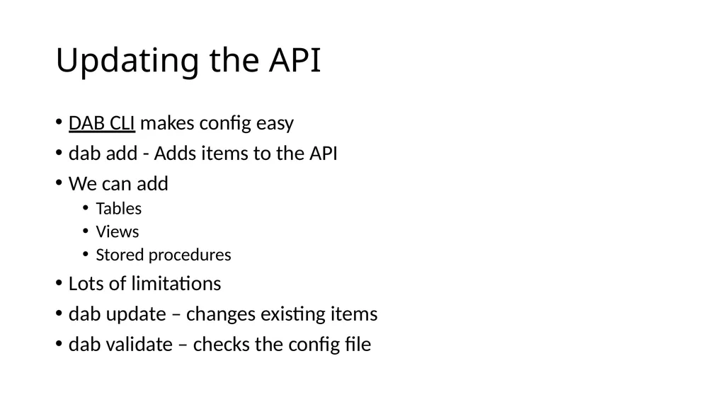 Using Data API Builder to Speed Up Application - slide 19 of 37