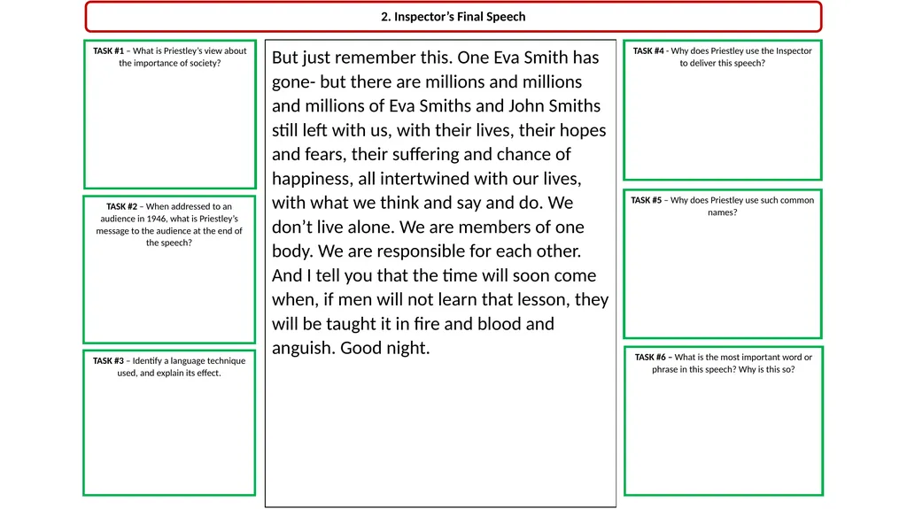 ‘An Inspector Calls’ Revision Act 1 Opening Stage - slide 20 of 22