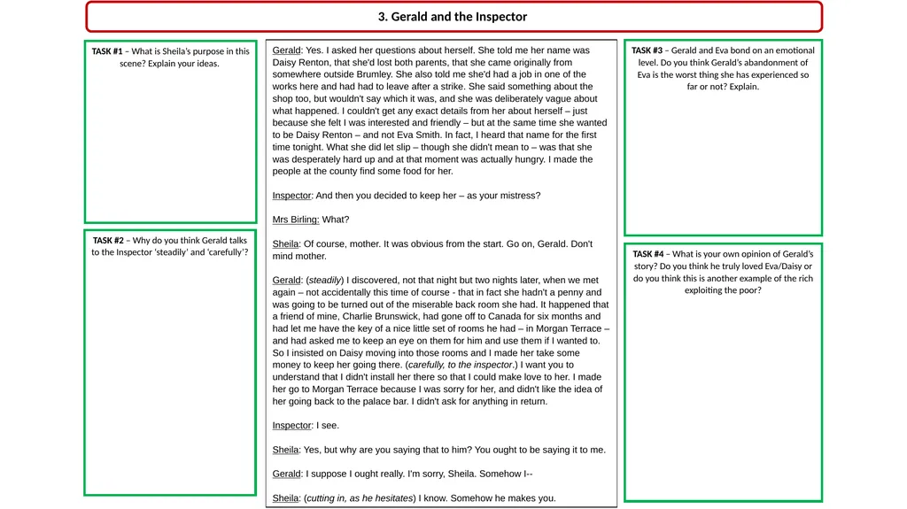 ‘An Inspector Calls’ Revision Act 1 Opening Stage - slide 14 of 22