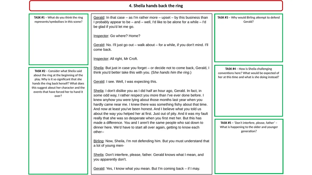 ‘An Inspector Calls’ Revision Act 1 Opening Stage - slide 15 of 22