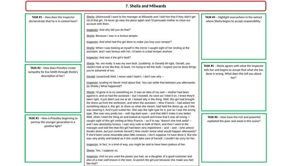 ‘An Inspector Calls’ Revision Act 1 Opening Stage - slide 9 of 22