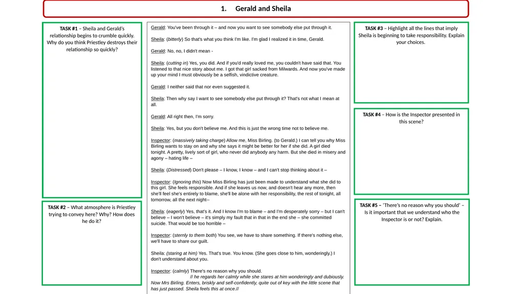 ‘An Inspector Calls’ Revision Act 1 Opening Stage - slide 12 of 22