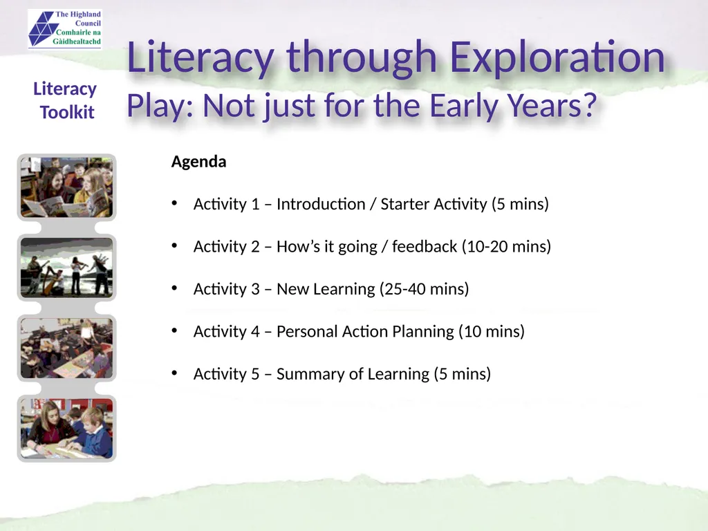 Literacy through Exploration Play: Not just for - slide 2 of 10