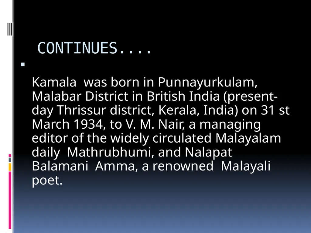 POETIC DEVICES IN “ AN INTRODUCTION ” – KAMALA DAS - slide 3 of 13
