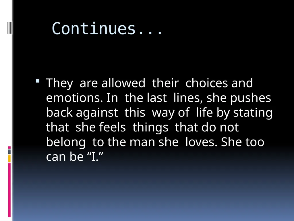 POETIC DEVICES IN “ AN INTRODUCTION ” – KAMALA DAS - slide 12 of 13
