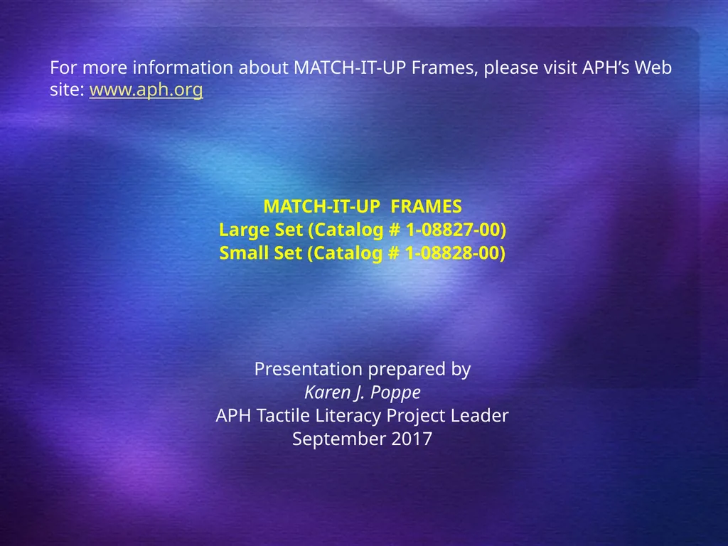 MATCH-IT-UP FRAMES (Large Set and Small Set) - slide 23 of 23