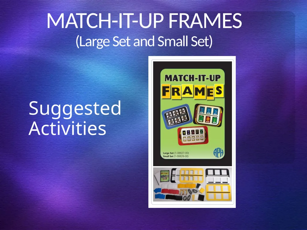 MATCH-IT-UP FRAMES (Large Set and Small Set) - slide 1 of 23