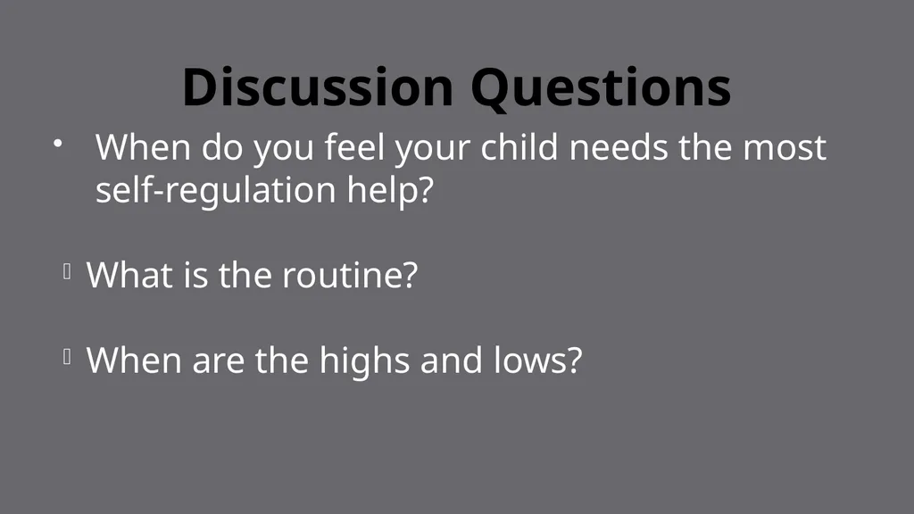 Self-Regulation and Concentration How to help our - slide 18 of 22