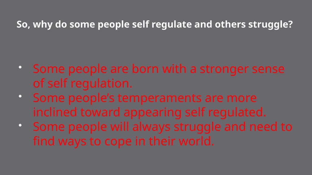 Self-Regulation and Concentration How to help our - slide 8 of 22