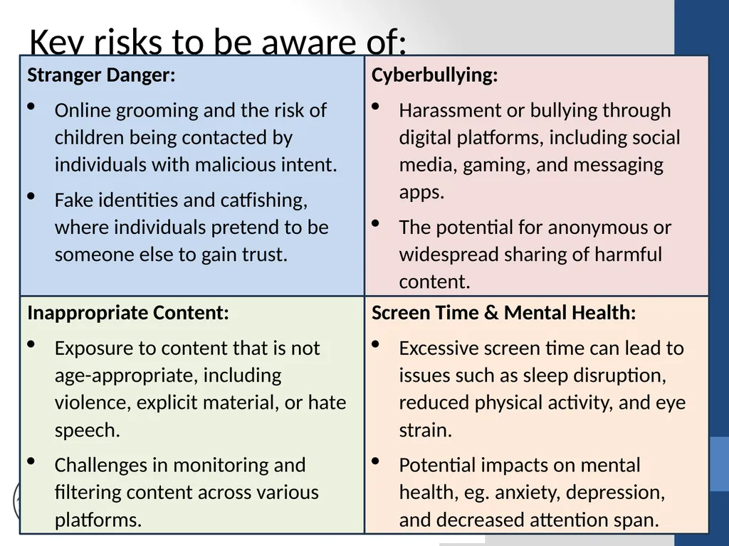 Internet Safety Helping our children stay safe - slide 4 of 10