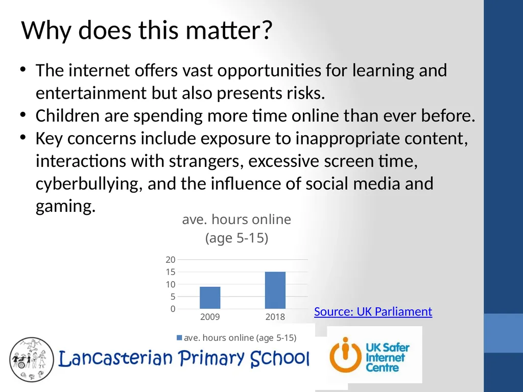 Internet Safety Helping our children stay safe - slide 2 of 10