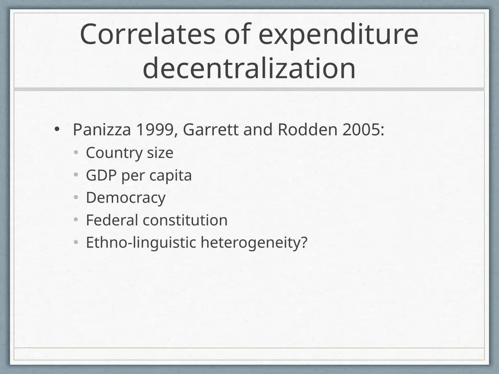Fiscal Federalism Jonathan Rodden Stanford - slide 15 of 86