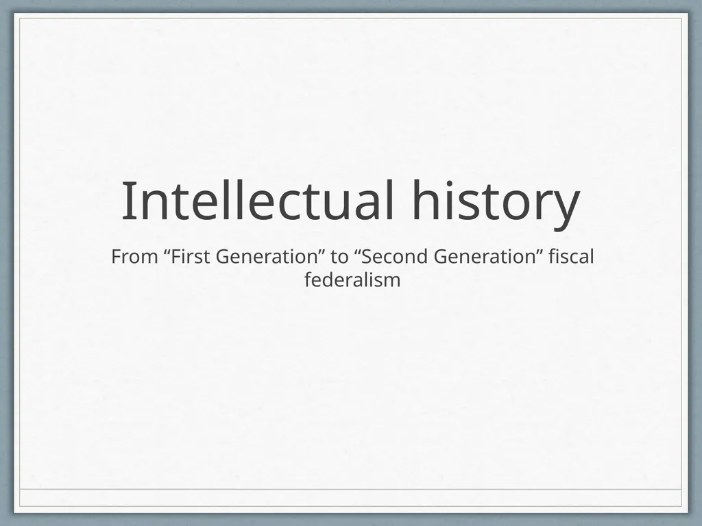 Fiscal Federalism Jonathan Rodden Stanford - slide 4 of 86