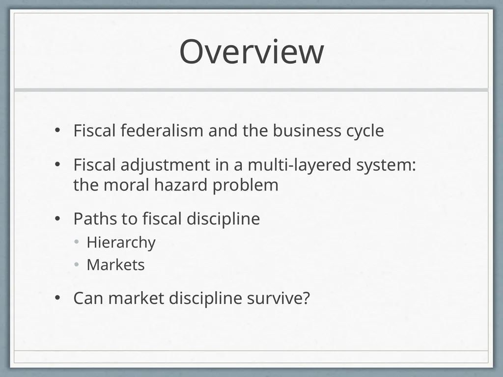 Fiscal Federalism Jonathan Rodden Stanford - slide 53 of 86