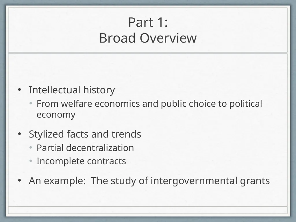Fiscal Federalism Jonathan Rodden Stanford - slide 2 of 86